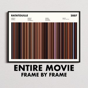 Ratatouille Movie Barcode Print, Ratatouille Print, Ratatouille Poster, Ratatouille Wall Art, Ratatouille Art Print, Ratatouille Frames