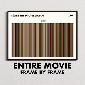 Léon: The Professional Movie Barcode Print, Leon Movie Print, Leon Movie Poster, Leon Movie Wall Art, Leon Movie Gifts