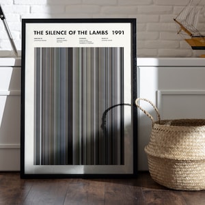 The Silence Of The Lambs Movie Barcode Print, Silence Of The Lambs Poster, Silence Of The Lambs Gifts, Silence Of The Lambs Print zdjęcie 3