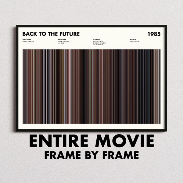 Back To The Future Barcode Print, Back To The Future Print, Back To The Future Poster, Back To The Future Frames Print