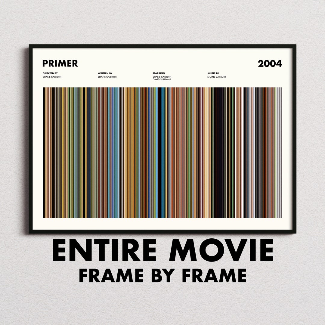 Primer Movie Barcode Print, Primer Print, Primer Poster, Primer Wall Art, Primer Art Print