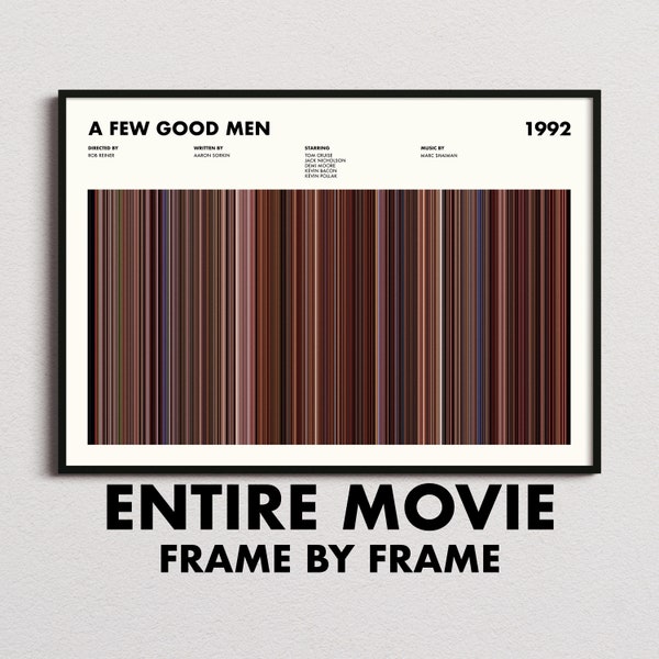 A Few Good Men Movie Barcode Print, A Few Good Men Print, A Few Good Men Poster, A Few Good Men Wall Art