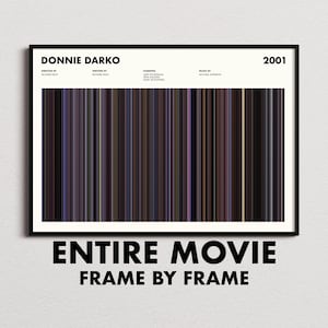 Donnie Darko Movie Barcode Print, Donnie Darko Print, Donnie Darko Poster, Donnie Darko Wall Art, Donnie Darko Art Print