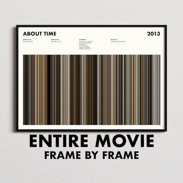 Over tijd film Barcode afdrukken, over tijd afdrukken, over tijd poster, over tijd kunst aan de muur, over tijd Art Print, over tijd frames afdrukken