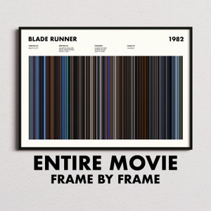 Blade Runner 1982 Movie Barcode Print, Blade Runner Print, Blade Runner Poster, Blade Runner Wall Art, Blade Runner Frames Print