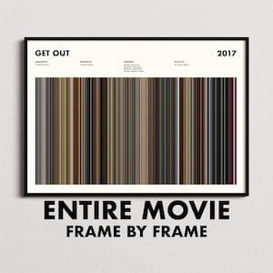 Get Out Movie Barcode Print, Get Out Print, Get Out Poster, Get Out Wall Art, Get Out Art Print, Get Out Frames