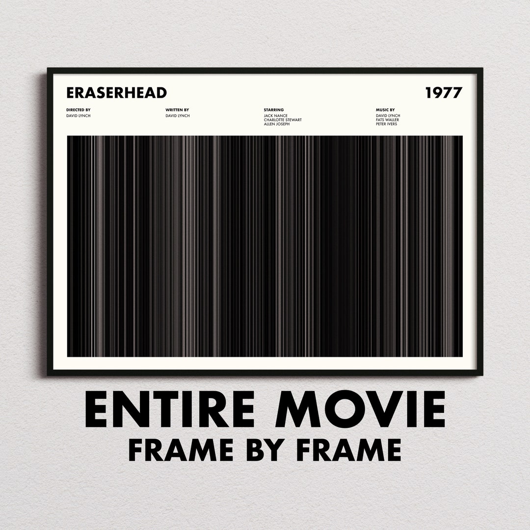 Eraserhead Movie Barcode Print, Eraserhead Print, Eraserhead Poster