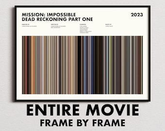 Mission Impossible Dead Reckoning Barcode Print, Mission Impossible Dead Reckoning Poster, Mission Impossible Print, Mission Impossible Art