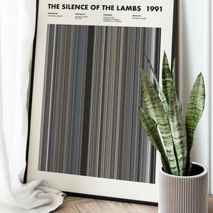 The Silence Of The Lambs Movie Barcode Print, Silence Of The Lambs Poster, Silence Of The Lambs Gifts, Silence Of The Lambs Print zdjęcie 8