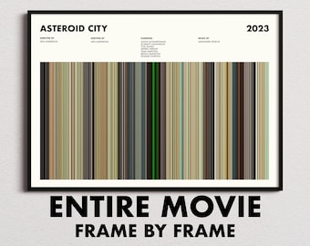 Asteroid City Movie Barcode Print, Asteroid City Print, Asteroid City Poster, Asteroid City Wall Art, Asteroid City Art Print