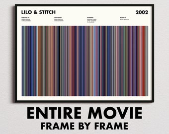 Lilo and Stitch Movie Barcode Print, Lilo and Stitch Print, Lilo and Stitch Poster, Lilo and Stitch Wall Art, Lilo and Stitch Art Print