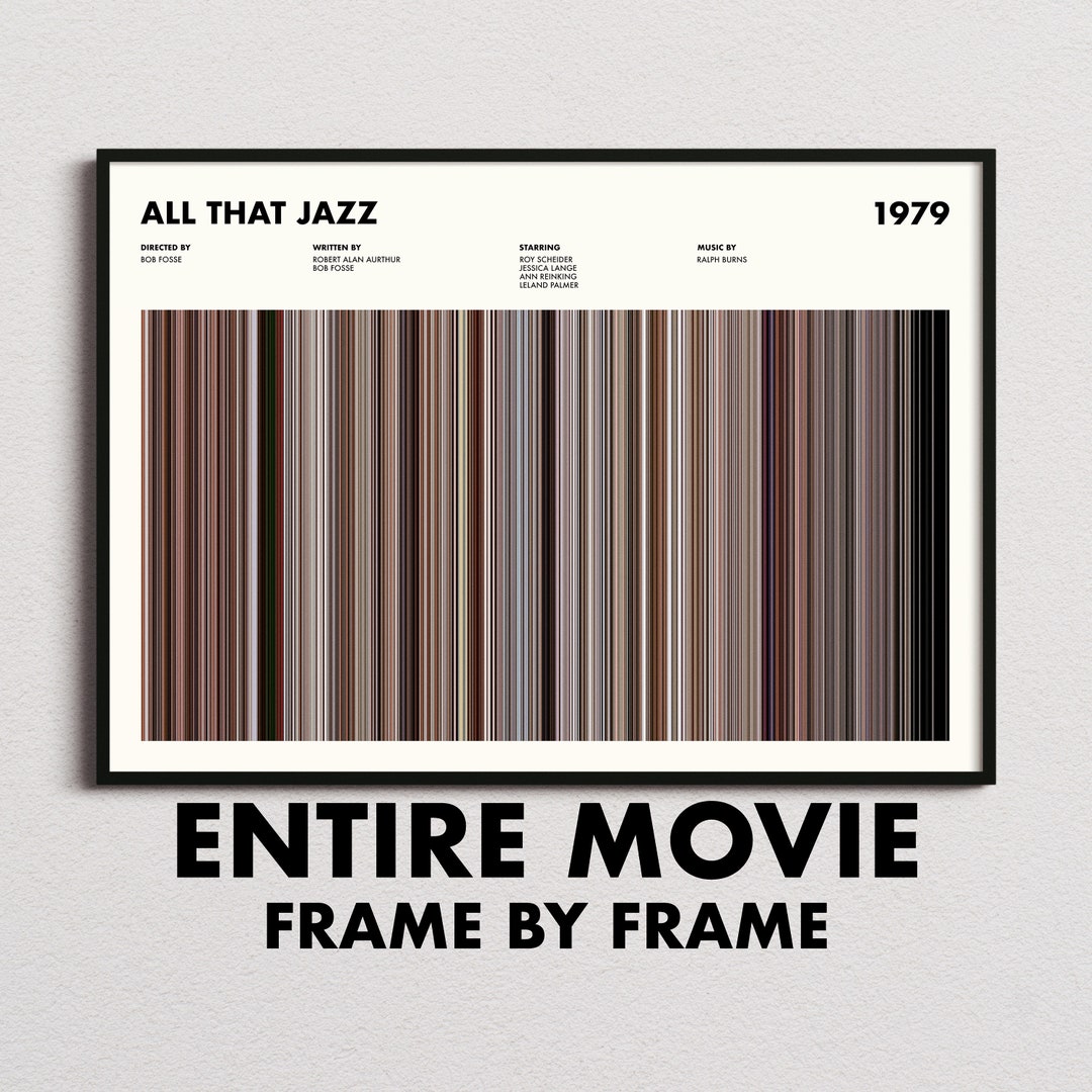All That Jazz Movie Barcode Print, All That Jazz Print, All That Jazz