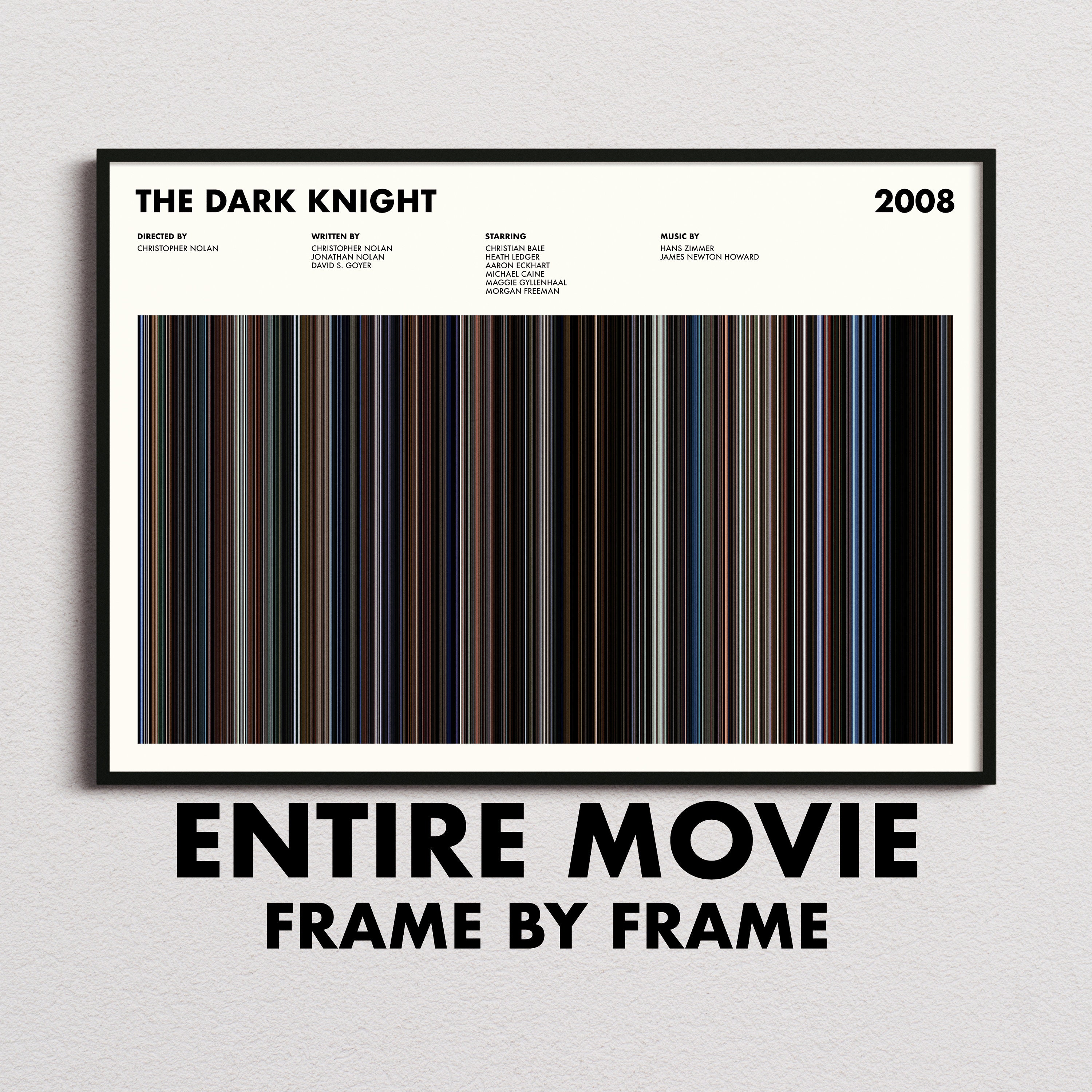 The Dark Knight Movie Barcode Print the Dark Knight Print image