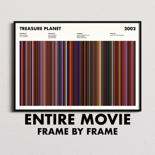 Treasure Planet Film Strichcode Druck, Treasure Planet Druck, Treasure Planet Poster, Treasure Planet Wandkunst, Movie Buff Geschenke