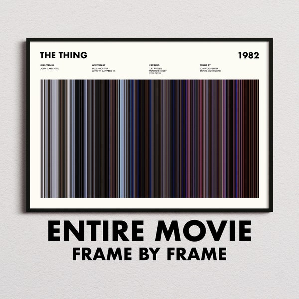 The Thing Film Strichcode Druck, The Thing Druck, The Thing Poster, The Thing Kunst, The Thing Geschenke