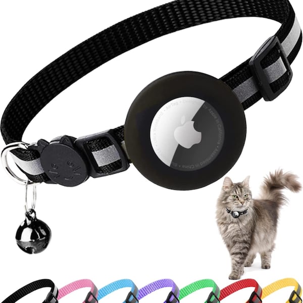 Pet Collar Case GPS Air Tag Anti-lost For Apple Cat Dog Collar Reflective AirTag