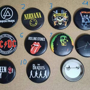 The legendary band pin badges 38mm size