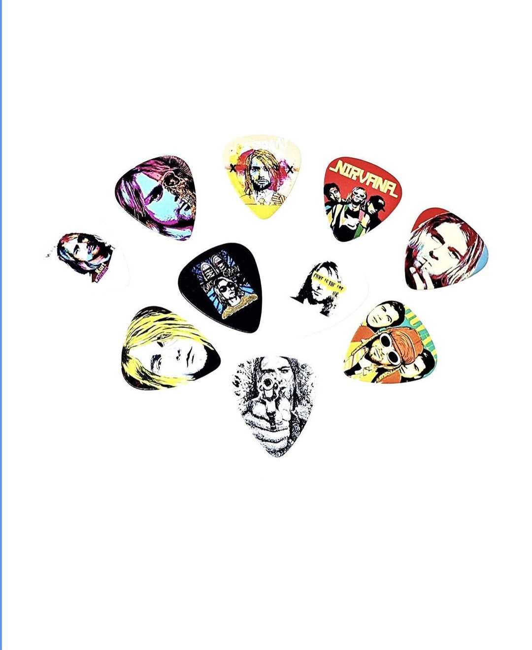Nirvana Kurt Cobain Guitar Picks 10 Picks in a Pack Etsy