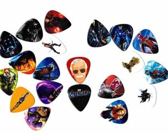 Avengers Guitar Picks - Mega Pack (20 units in a packet) featuring Stan Lee