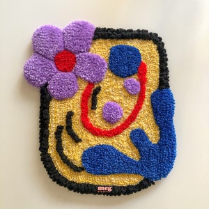 Tufted Wall Hanging, Tufted Wall Decor, Tufted Mini Rug, Wall Decor, Christmas gift