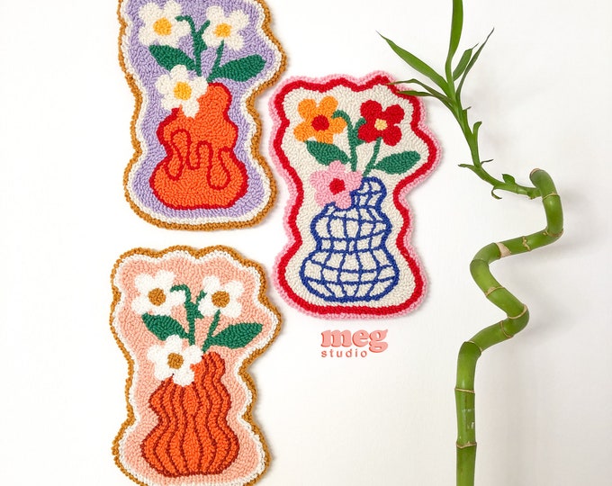 Punch Needle Wall Decor, Punch Needle Wall Hanging, Tufted Wall Decor