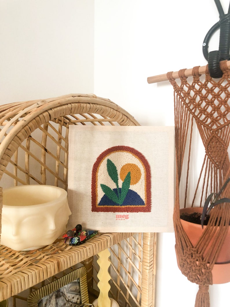 Punch Needle Wall Decor Punch Needle Wall Hanging Tufted Etsy