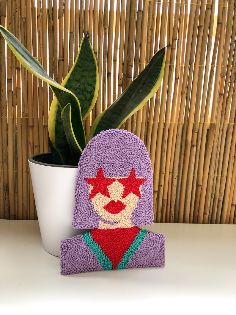 Punch Needle Wall Decor Punch Needle Wall Hanging Tufted Etsy Canada