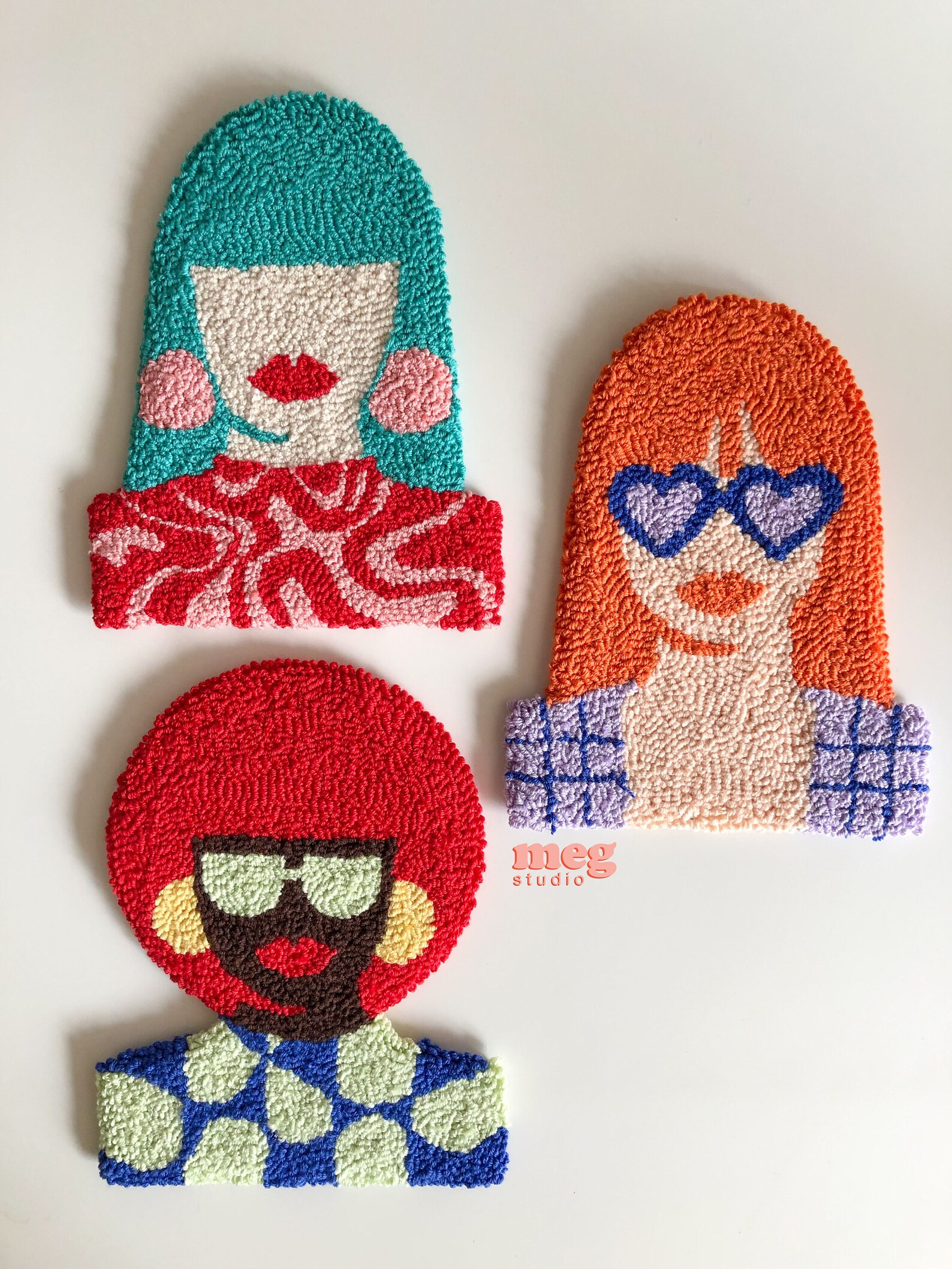 Punch Needle Wall Decor Punch Needle Wall Hanging Tufted Etsy