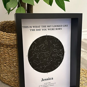Mappa stellare personalizzata / Regalo speciale per l'anniversario / Stampa del cielo notturno / Poster della mappa stellare / Regalo di nozze / Personalizzato
