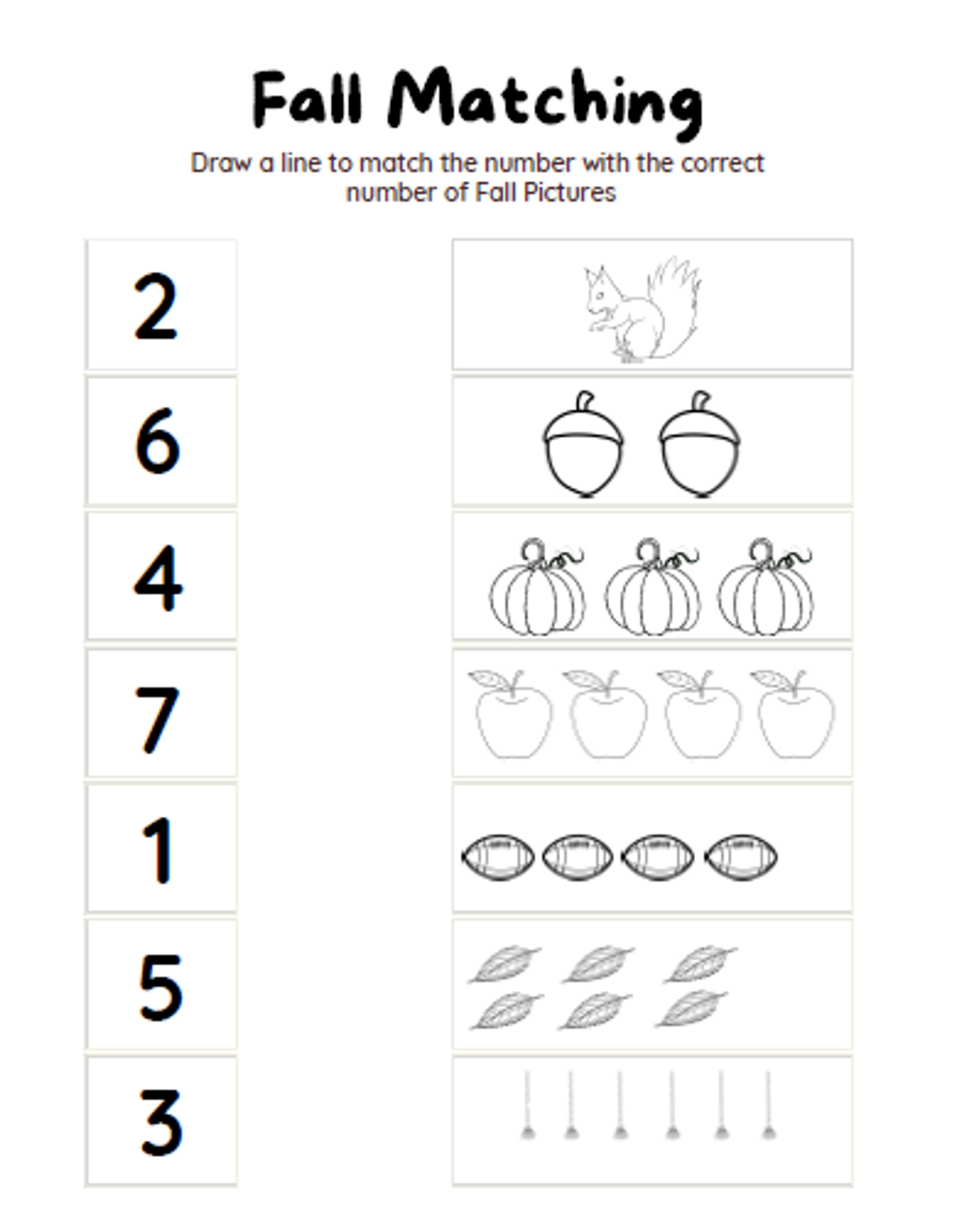 Fall Worksheets Etsy