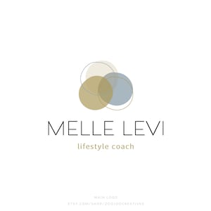 Coach de logotipo, círculos de logotipo, design de círculo de logotipo espiritual, pacote de branding, coach de vida de logotipo com círculos, logotipo para pequenas empresas