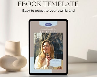 Ebook Template for Coaches, Customizable Ebook Template, Canva Coaching Template, Canva Template Handbook, Workbook Canva for Business