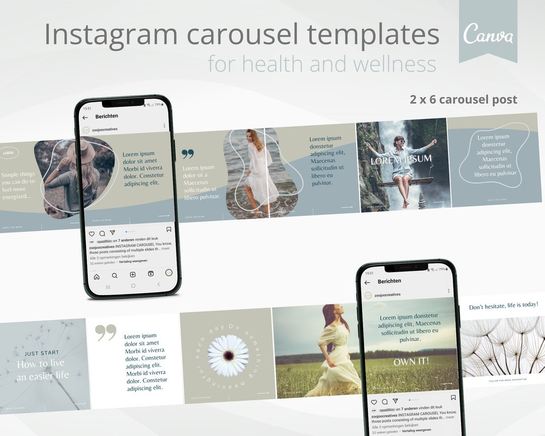 Instagram Carousel Templates – Health + Wellness Posts for Coaches ...