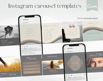 Instagram Carousel Template, Instagram for Business, Carousel Templates, Instagram for Coaches, Small Business Carousel Posts