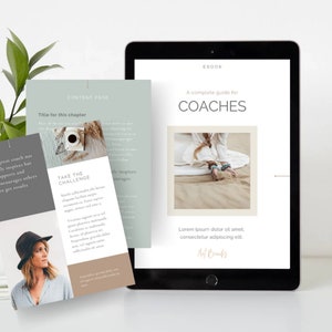 Ebook for Coaches, Business Workbook, Canva Ebook Template, Canva Coach Template, Ebook for Small Business, Customizable Ebook