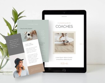 Ebook for Coaches, Business Workbook, Canva Ebook Template, Canva Coach Template, Ebook for Small Business, Customizable Ebook