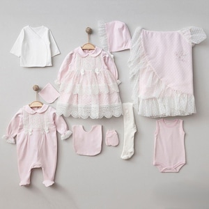 Newborn Baby Girl Gift, Newborn Baby Girl Coming Home Outfit,  Newborn Baby Set, Baby Shower Gift, Baby Girl Hospital Outfit, Newborn Romper