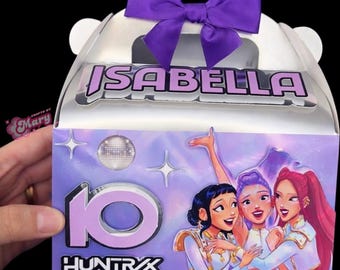 Caja de regalo de Gable de Demon Hunter Girl de Kpop, fiesta de cumpleaños personalizada