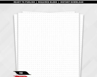 8.5 x 11 Dot Grid Interior, 110 Page PDF Download