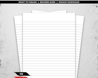 6 x 9 Lined Notebook Interior, 110 Page PDF Download