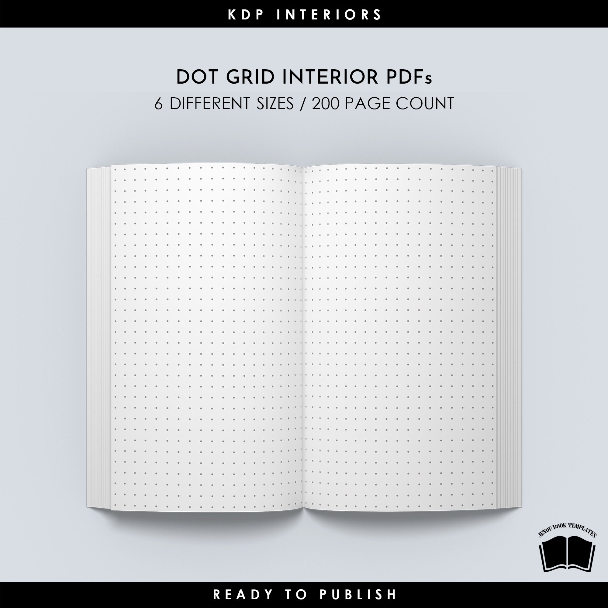 Dot Grid Interiors in 200 Page Count and 6 Different Sizes, Dot Grid ...