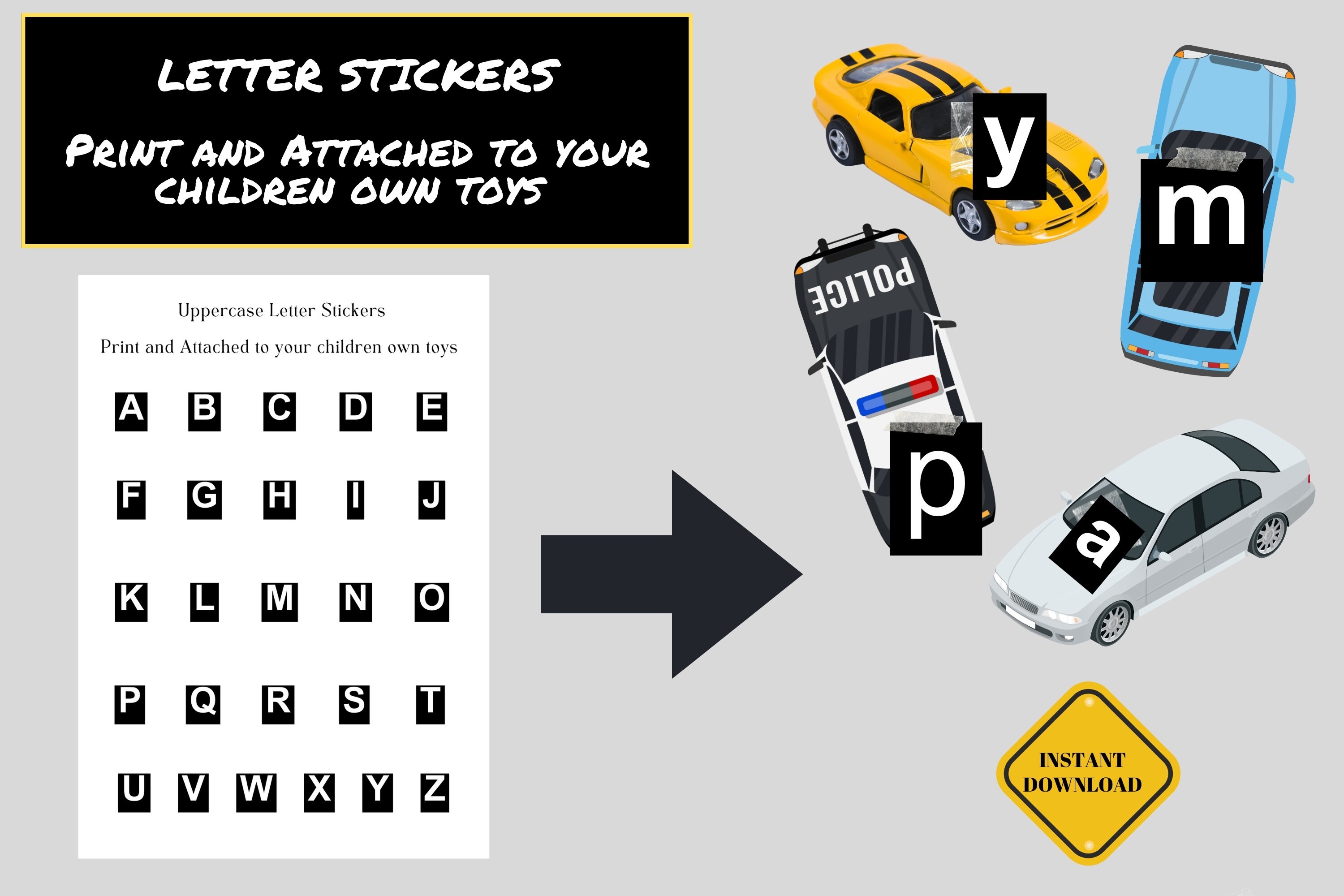 Alphabet Parking Lot Printable Fun Educational Activity for Kids ...
