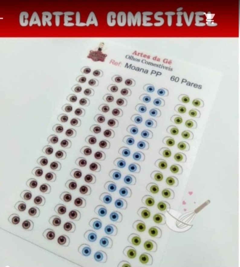 yeux comestibles,ochos commestibili,ojos comestibles 6x5,4mm