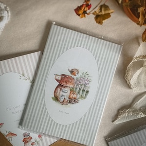 carte cottage, carte cadeaux, sticker, transfert, carte personnalisée, personnalisation, carte naissance, carte forêt enchantée