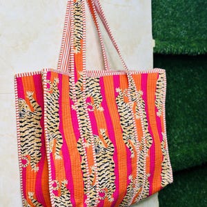 Tote bag für Frauen Einkaufstasche Tiger Druck Einkaufstasche für Mädchen