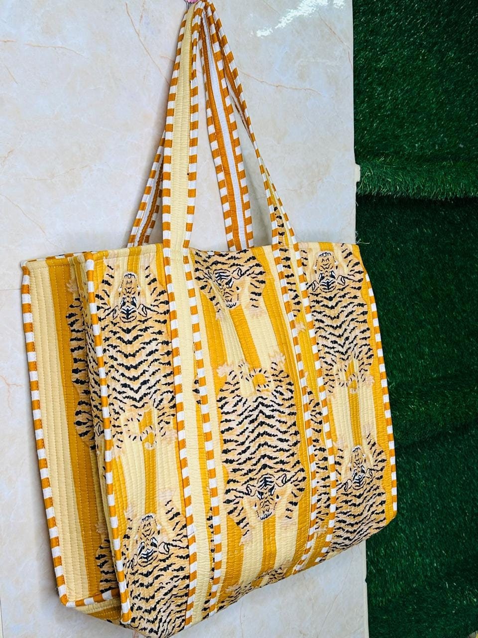 Diamond Quilted Tote - Etsy