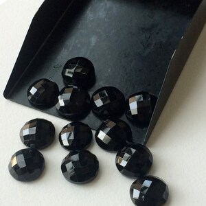 Precious Loose Gemstone Size 4MM TO 15MM Semi Rose Cut Black onyx Stone Round Shape Black onyx Stone Natural Black onyx stone Precious Loose Gemstone Size 4MM TO 15MM Semi Rose Cut Black onyx Stone Round Shape Black onyx Stone Natural Black onyx stone