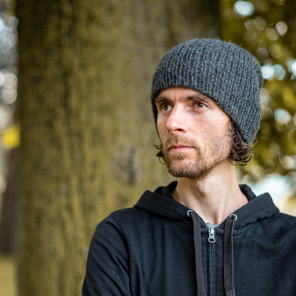 Bonnet en alpaga pur pour hommes, bonnet de pêcheur, bonnet pour hommes, chapeau tricoté, chapeau d'hiver, couleurs multiples