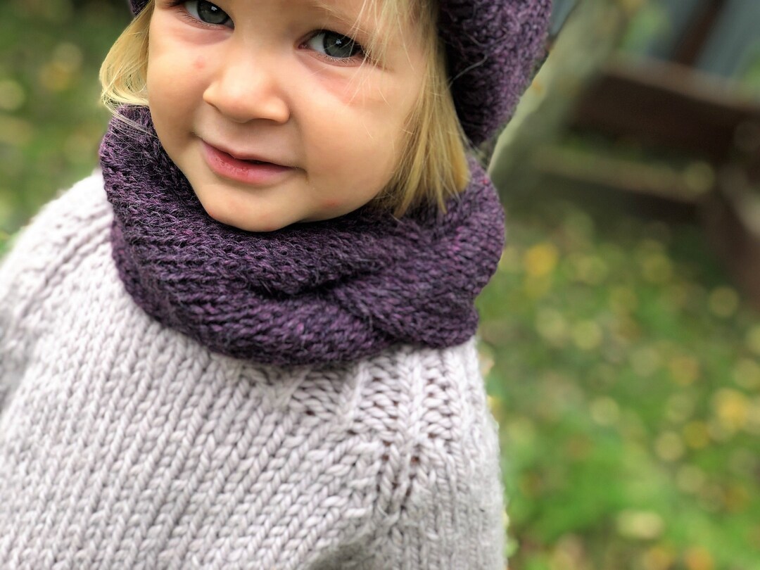 Kids' Knitted Alpaca Neck Warmer: Soft Cozy Snood - Etsy