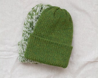 READY TO SHIP Kid's alpaca beanie, reversible beanie